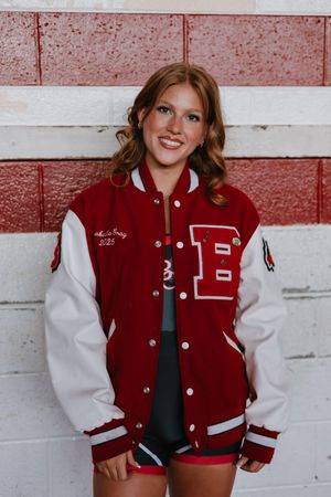 senior session - letterman jacket
