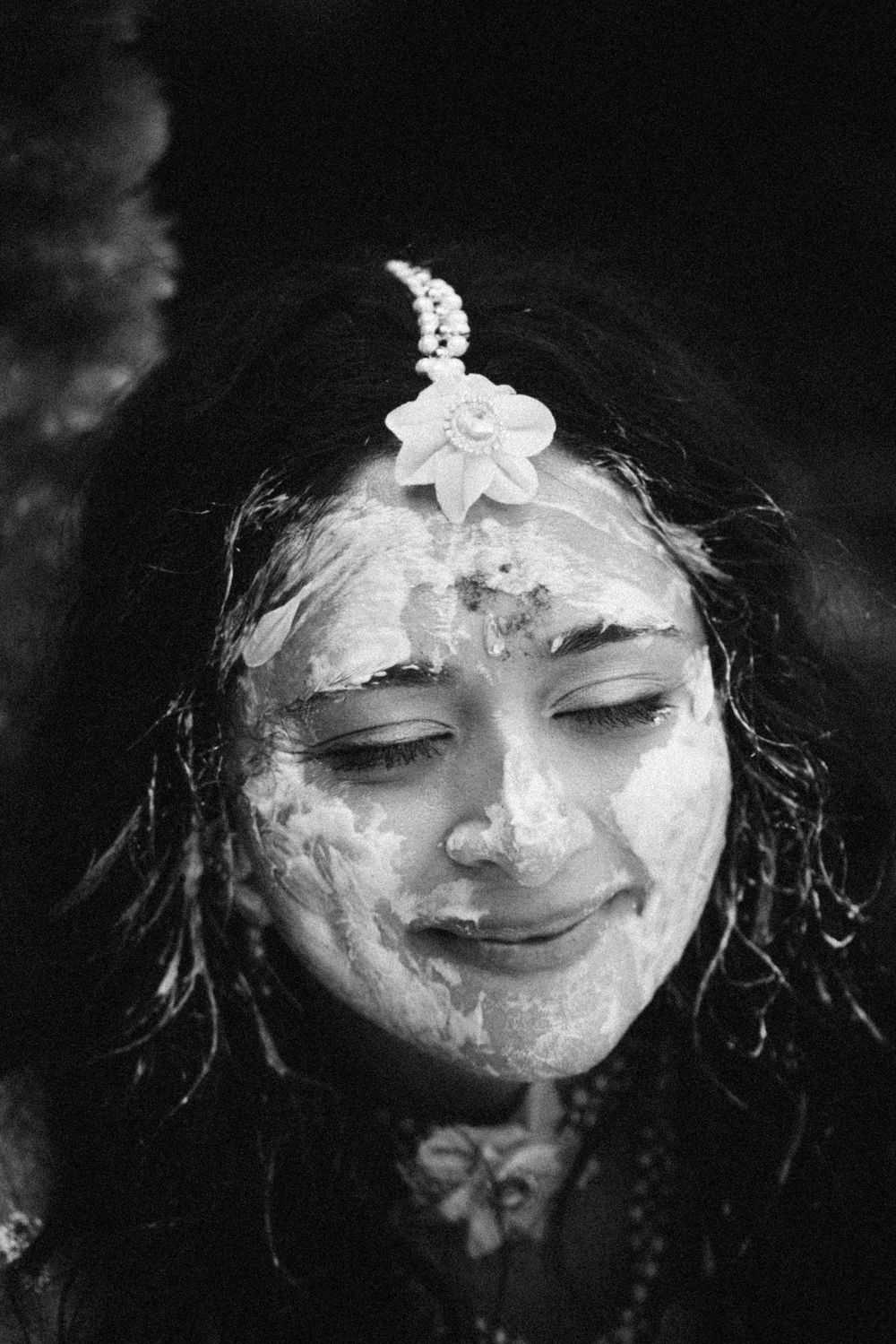 Black and white artistic underwater portrait series showing ethereal floating movements.