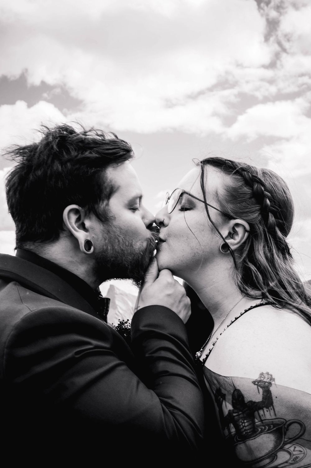 Wedding Photography - Couples Intimates on North Bowl of Mount  Charles Stewart in Canmore, Alberta.
