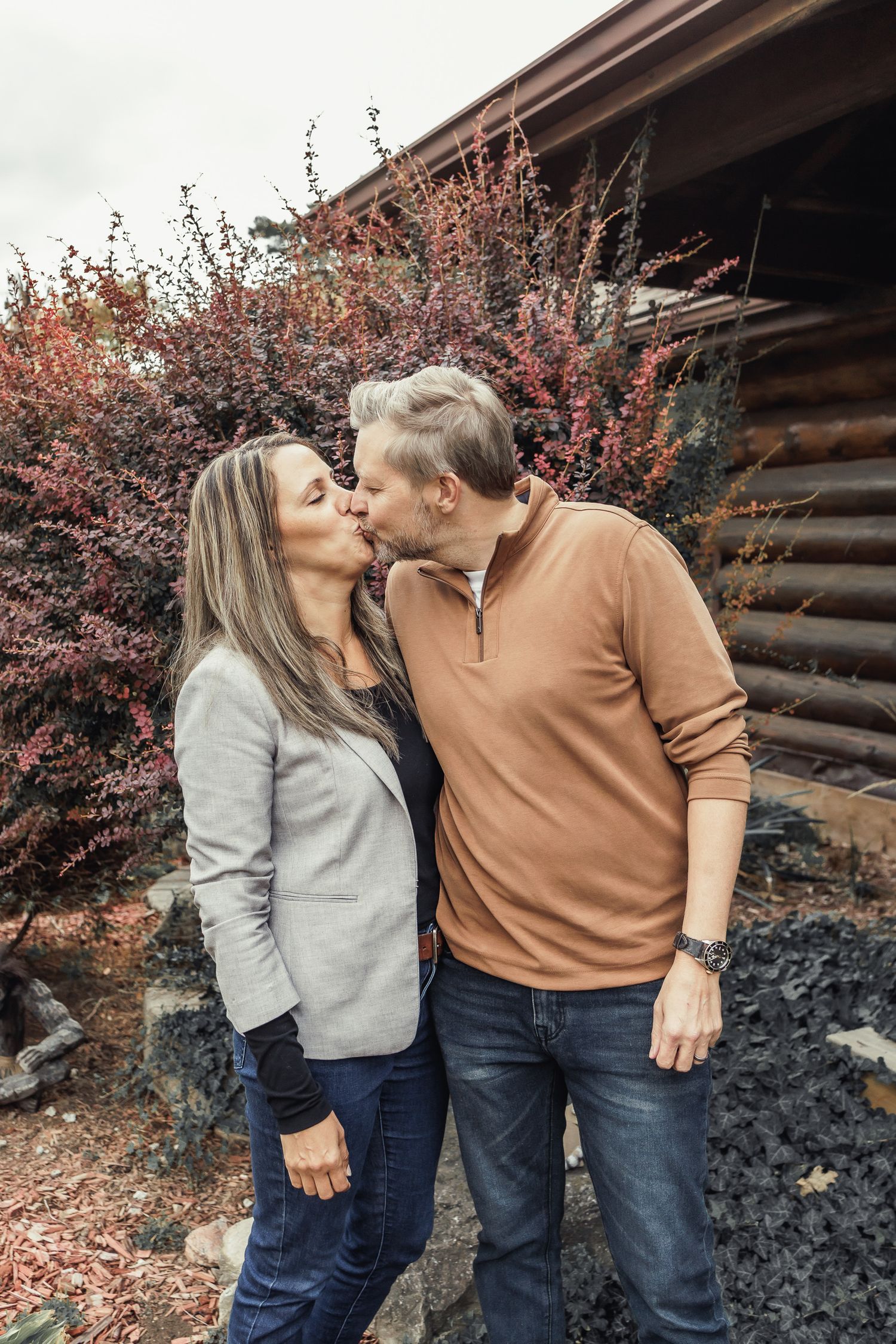 A couple enjoying an embrace