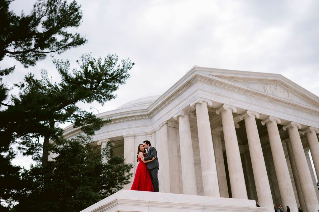 Jefferson Memorial Engagement Photography