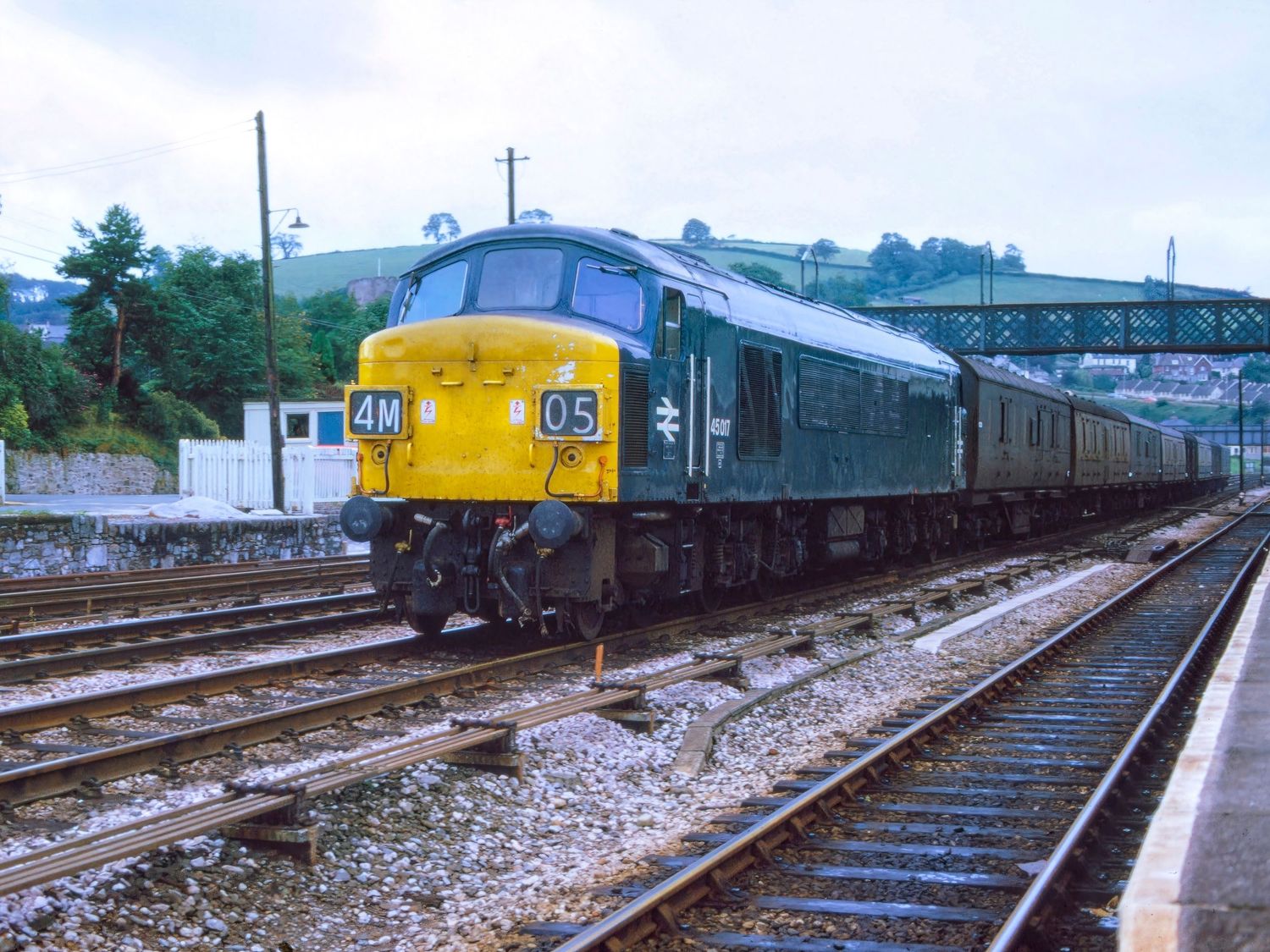BR Class 45 Diesel Locomotive 45017 passing Totnes at 16.35 on the 15th July 1974