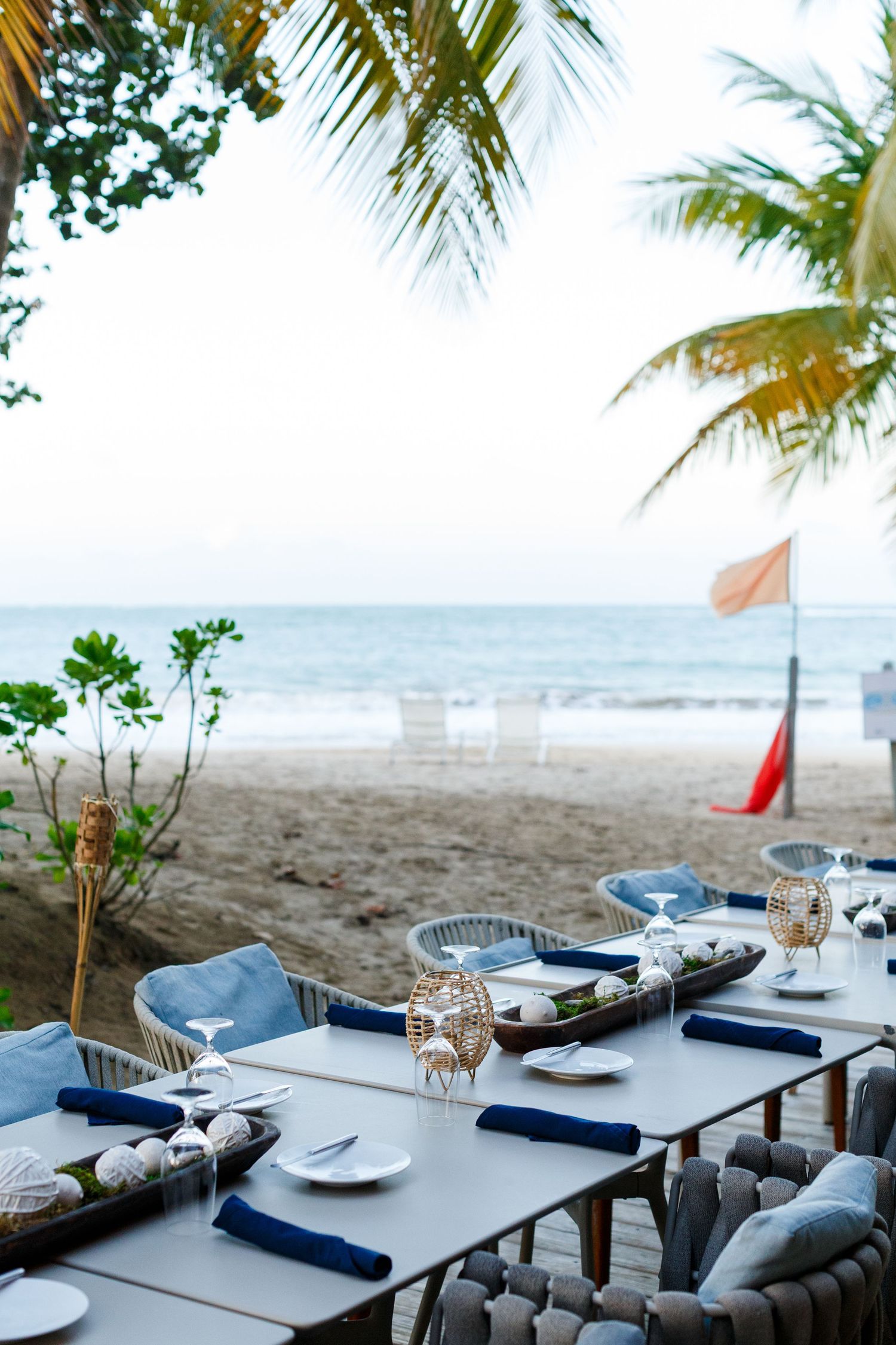50th birthday dinner party on the beach at the Four Seasons hotel in Rio Grande, Puerto Rico.