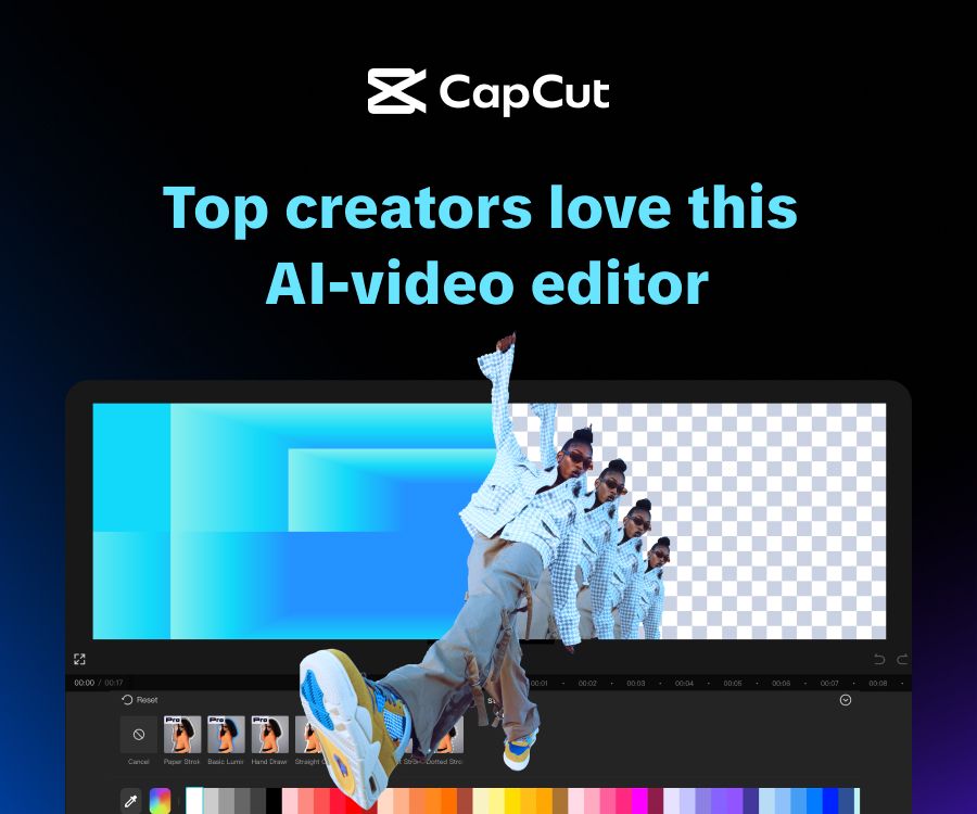 A collage of video editing software interface screenshots showing timeline panels and editing tools in dark mode.