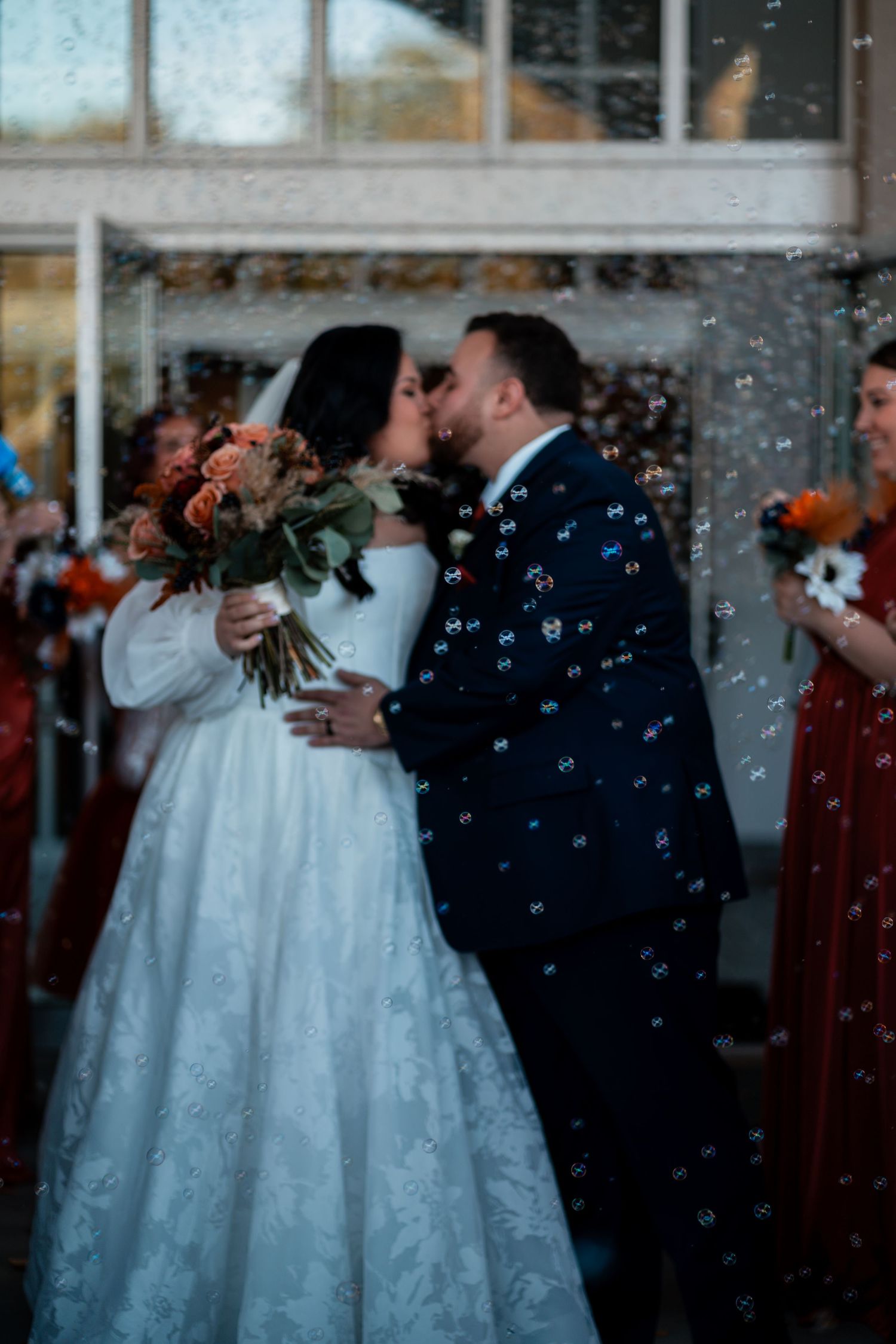 Bubble exit wedding
