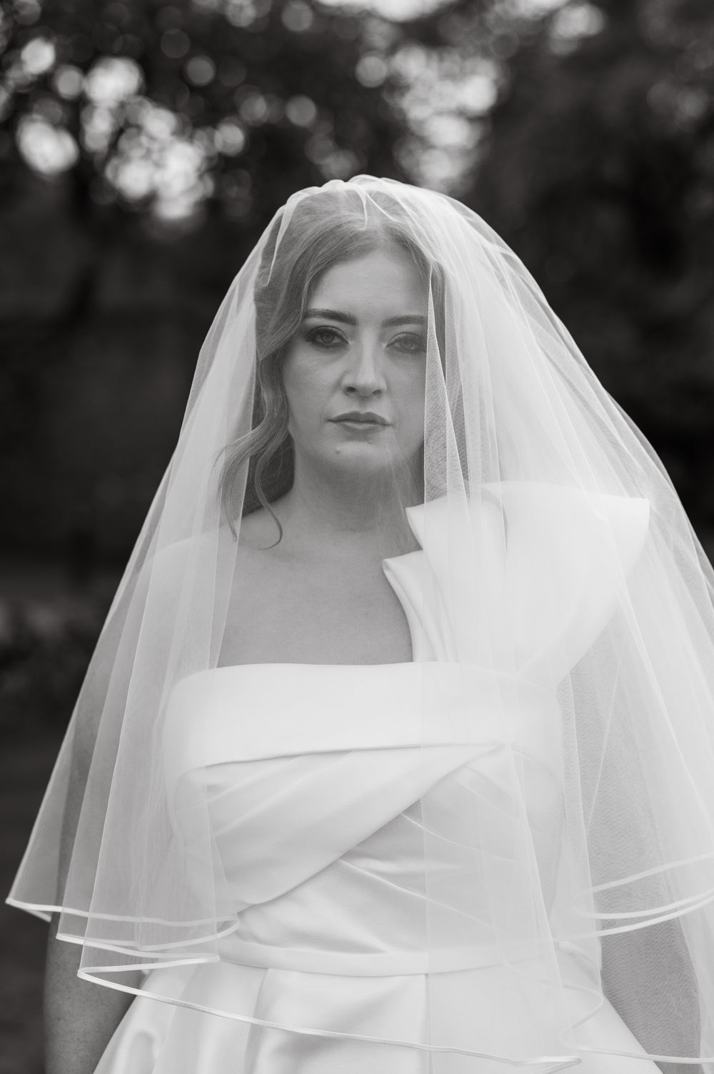 Bride posing at Newbay House, County Wexford.