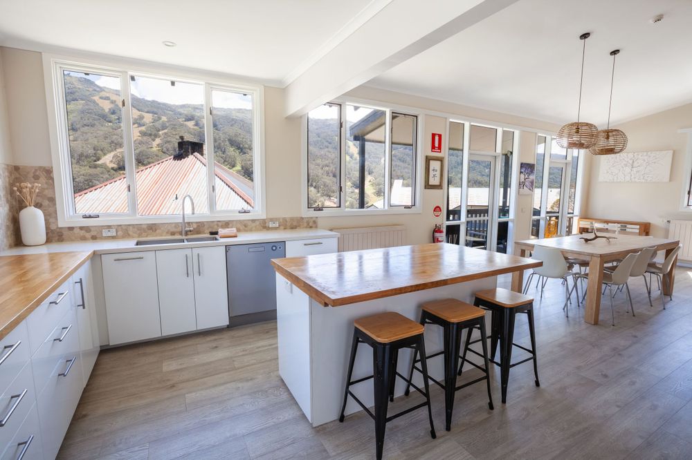mountain views photography kitchen