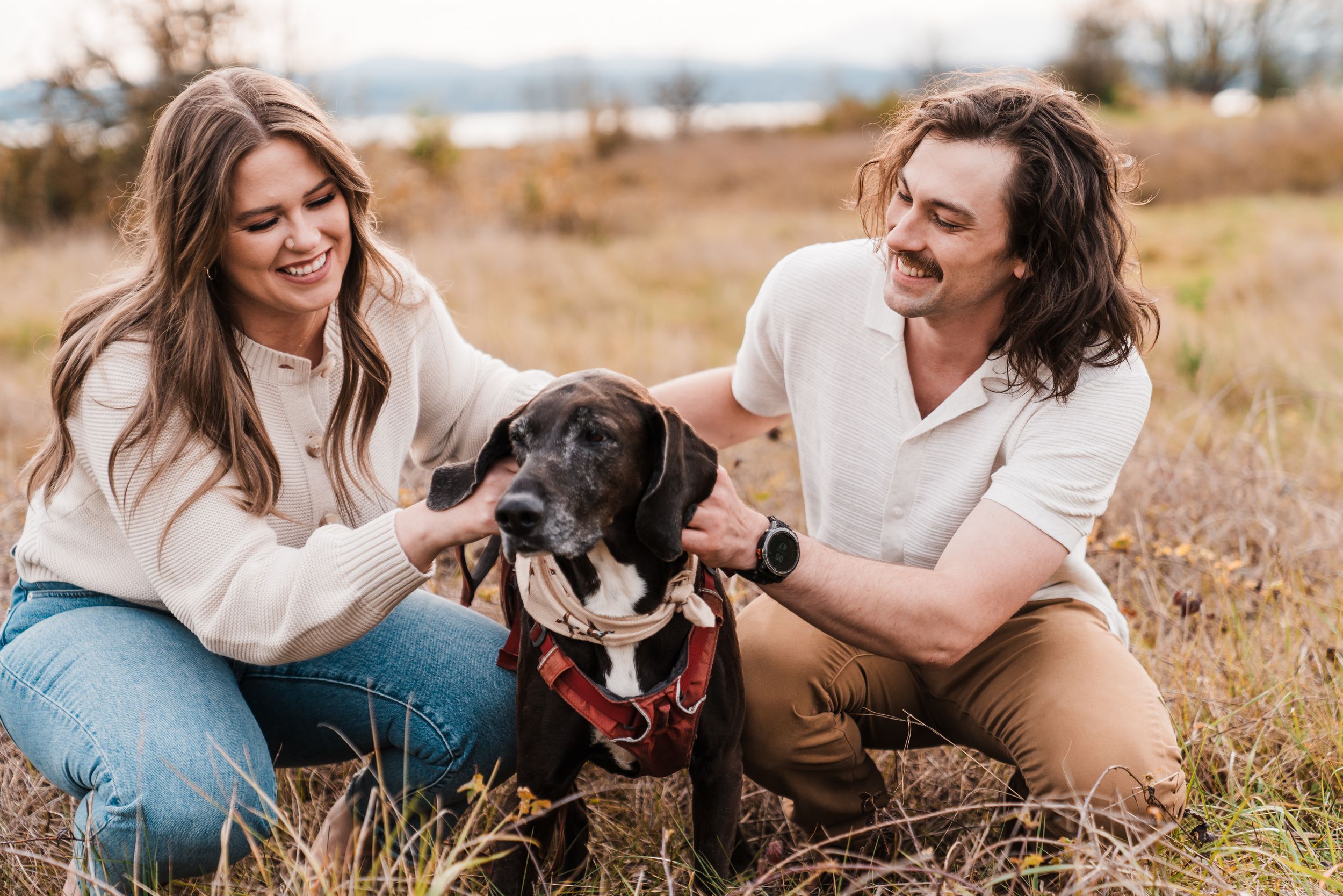engagement photoshoot discovery park seattle