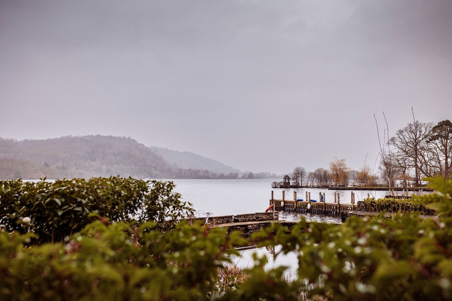 View of Lake Windermere from the boathouse at Storrs Hall