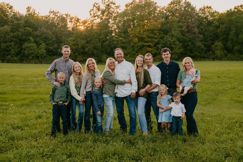 family, extended family, fall, outdoor, golden hour, lifestyle, West Michigan