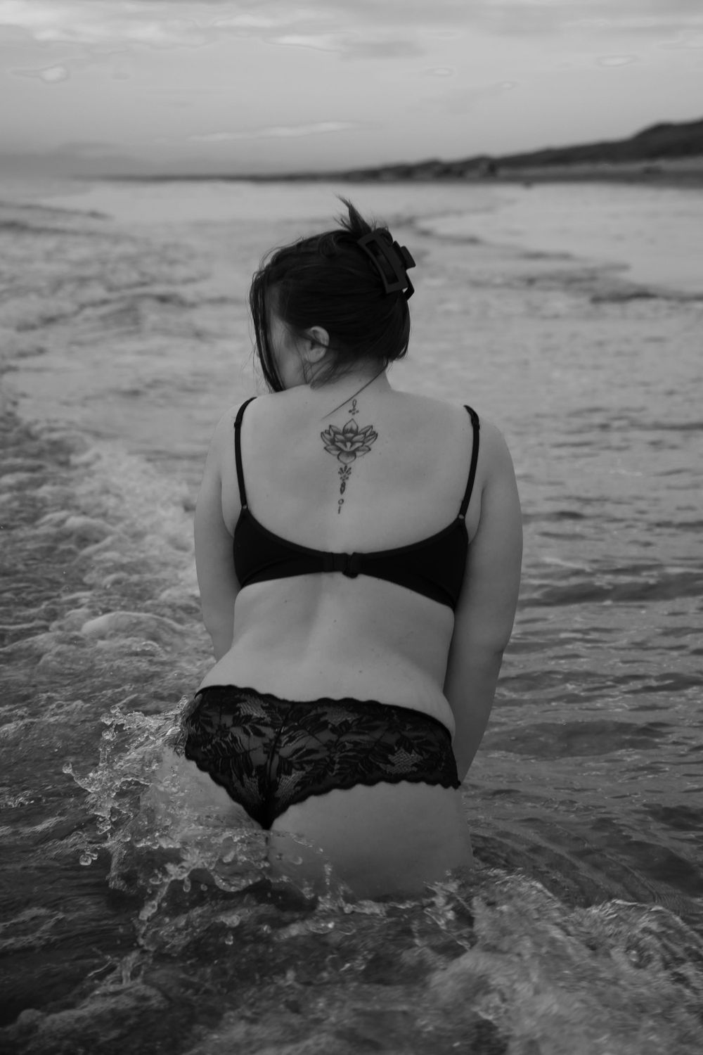 Woman in the ocean