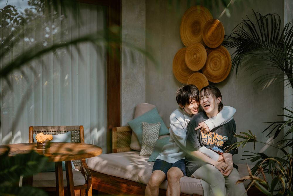 Romantic couple photography session at Adiwana Suweta Ubud, Bali.