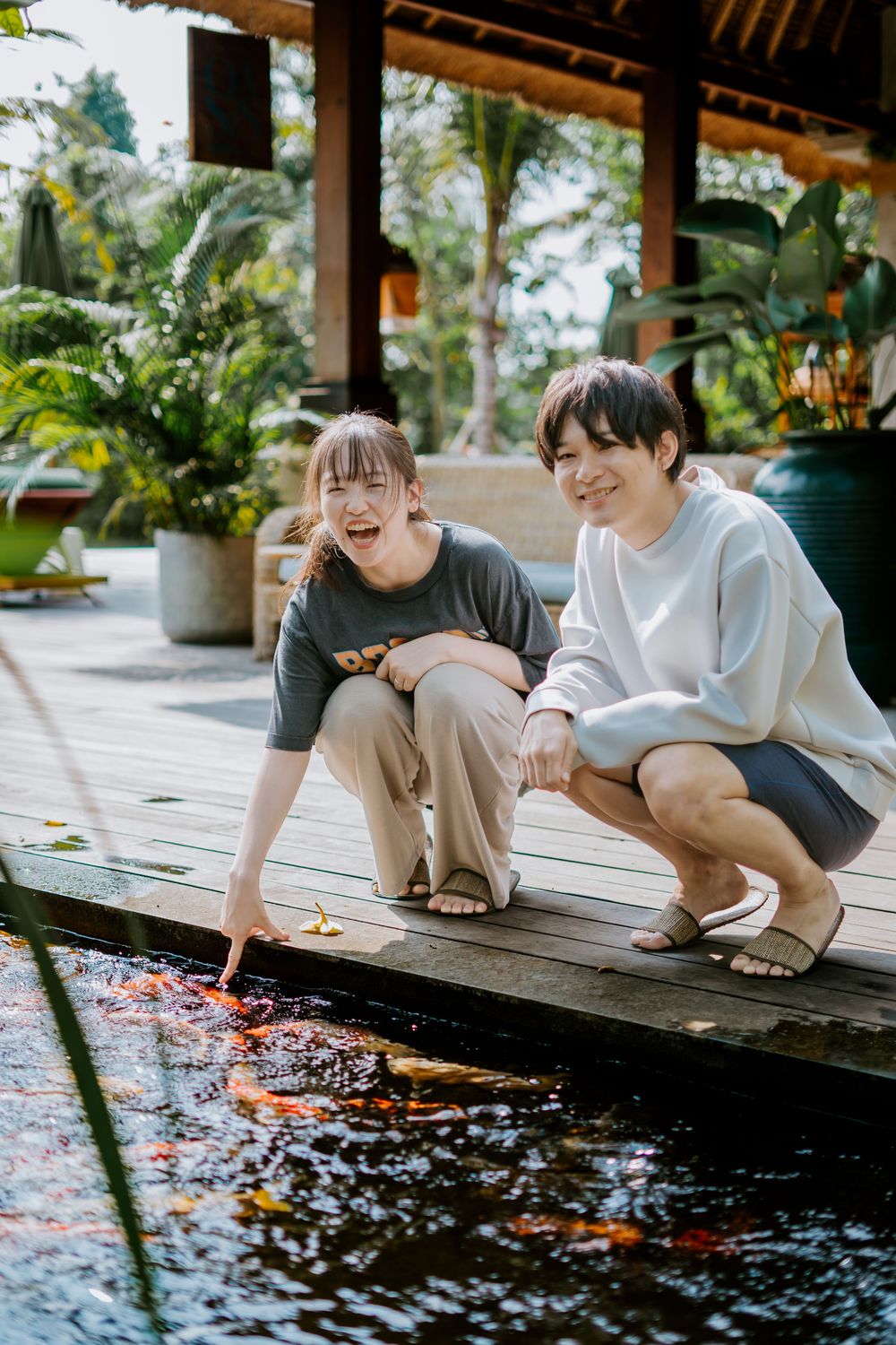 Romantic couple photography session at Adiwana Suweta Ubud, Bali.