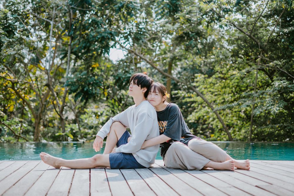 Romantic couple photography session at Adiwana Suweta Ubud, Bali.