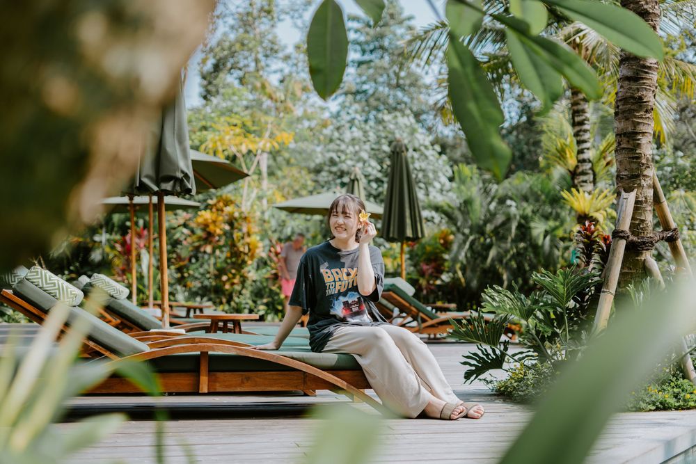 Romantic couple photography session at Adiwana Suweta Ubud, Bali