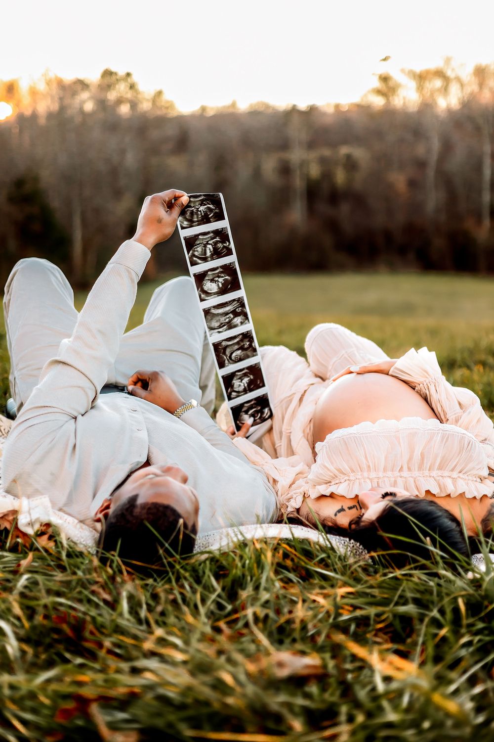 maternity photos in greensboro, outdoor sunset photos