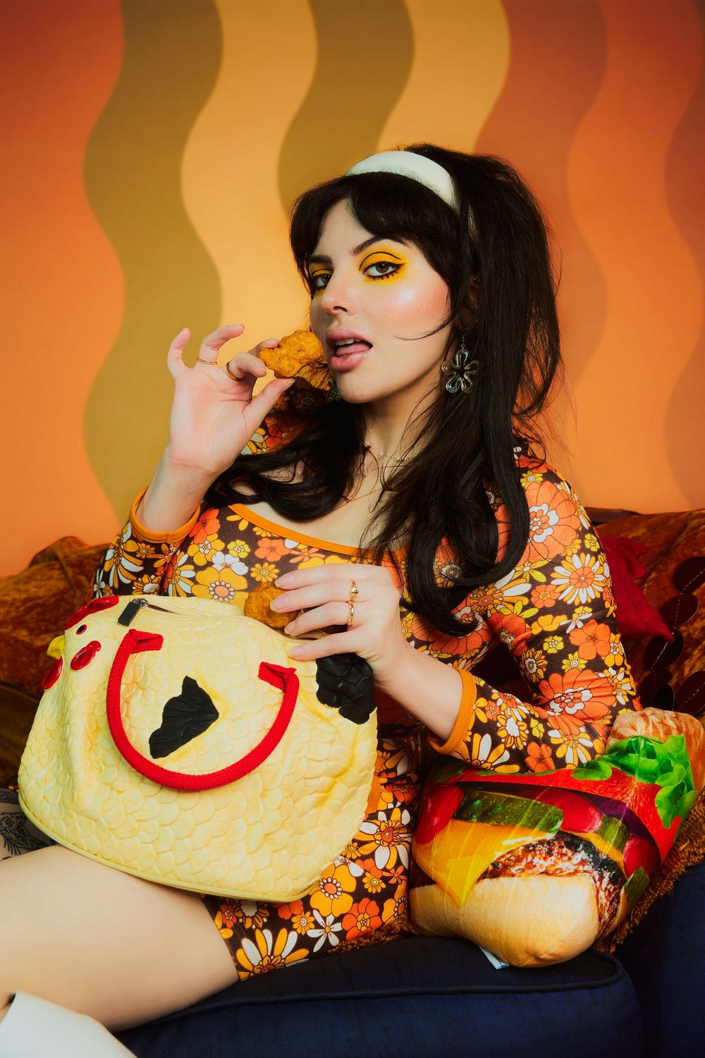 disco fashion photoshoot
McDonald’s editorial photography
retro pop art concept
colorful fashion photography
food and fashion photo shoot