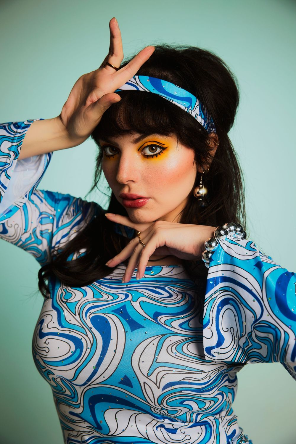 pattern and color photography
bold fashion styling
cinematic pop culture art
fashion photography with food
retro disco fashion editorial