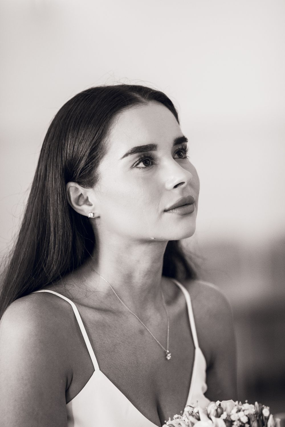 A series of black and white profile portraits showing different angles against a light background.