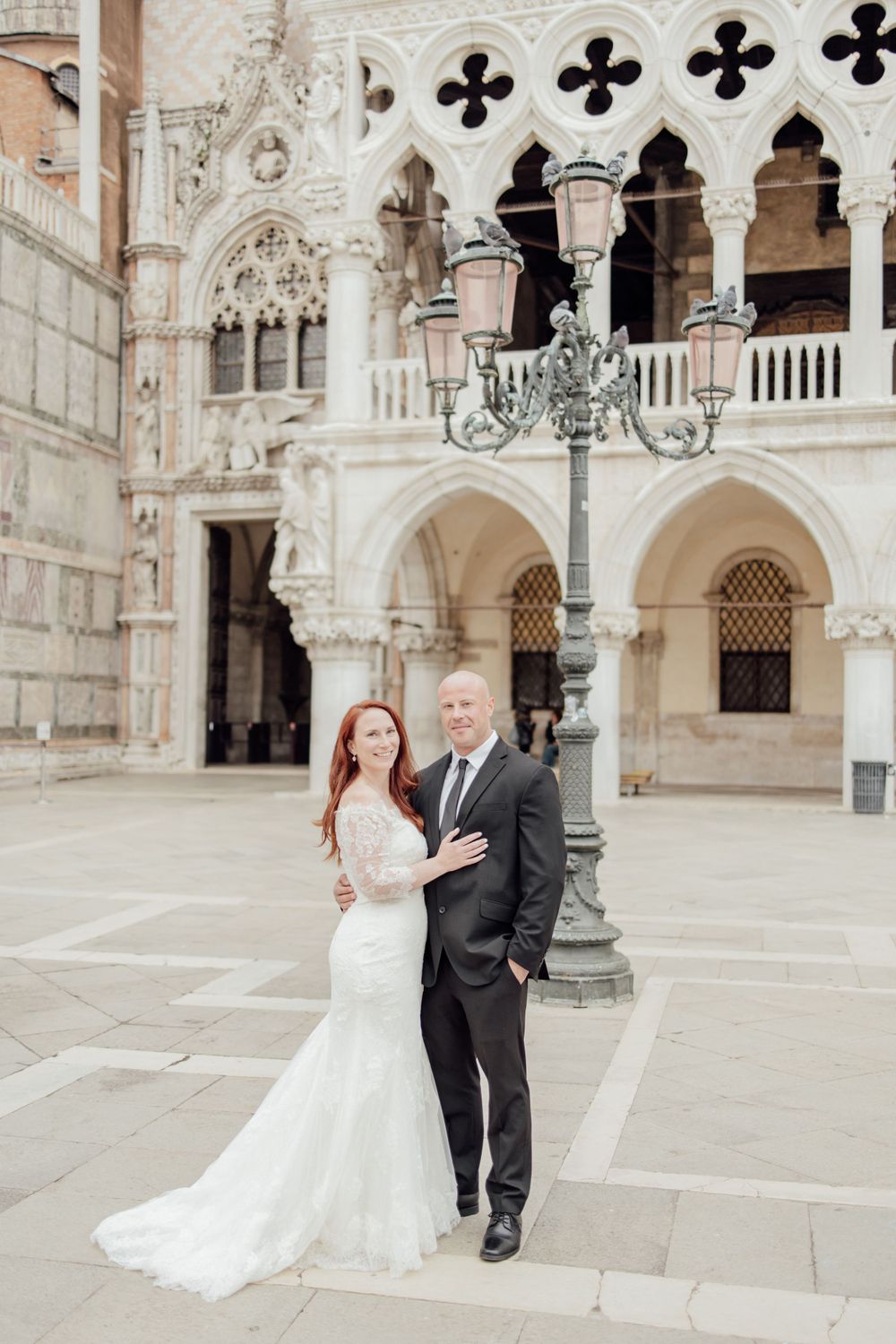 Elopement Photoshoot at Saint Marks Square in Venice, Italy- Destination Elopement in Venice Italy at Piazza San Marco