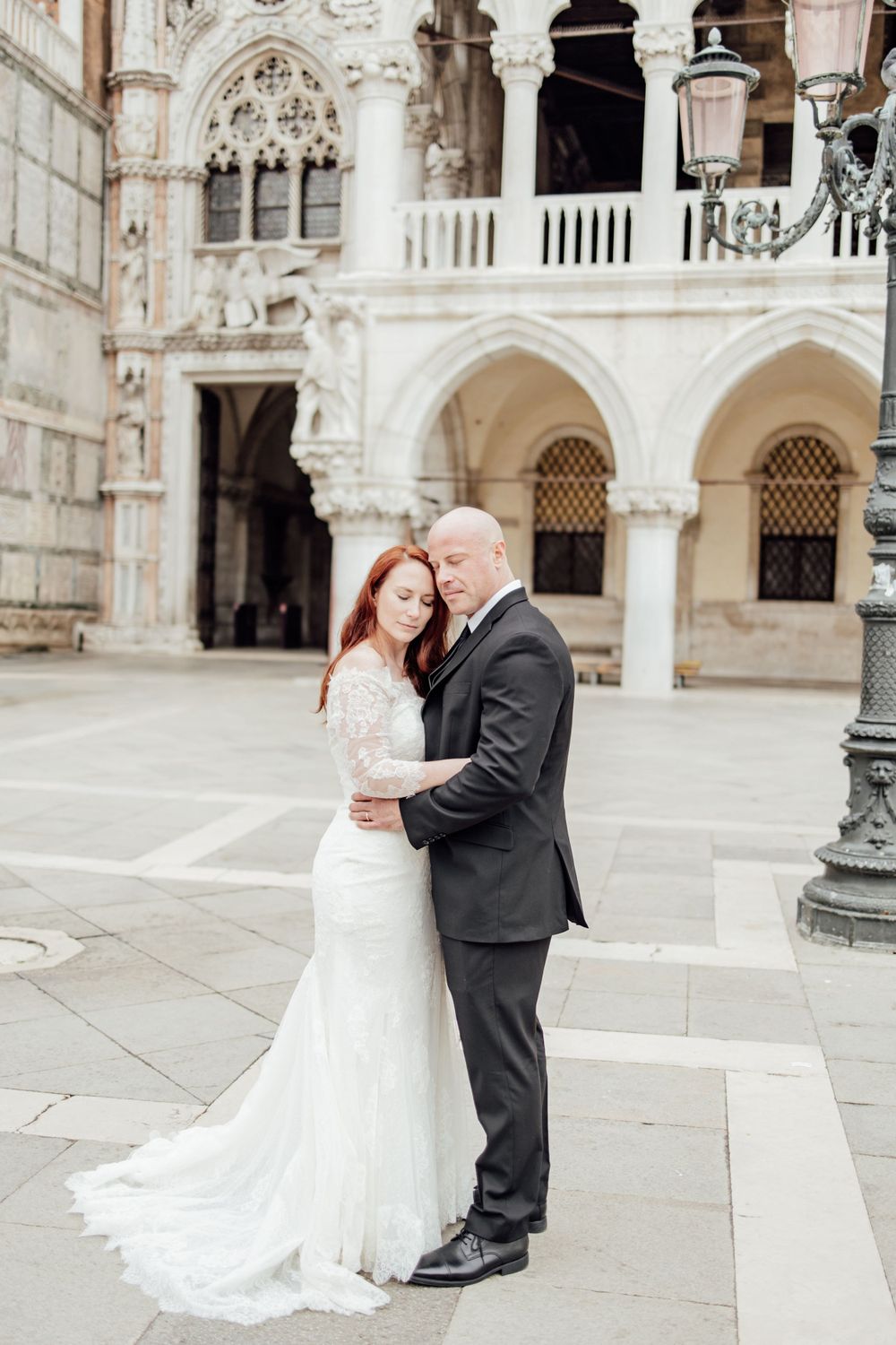 Elopement Photoshoot at Saint Marks Square in Venice, Italy- Destination Elopement in Venice Italy at Piazza San Marco