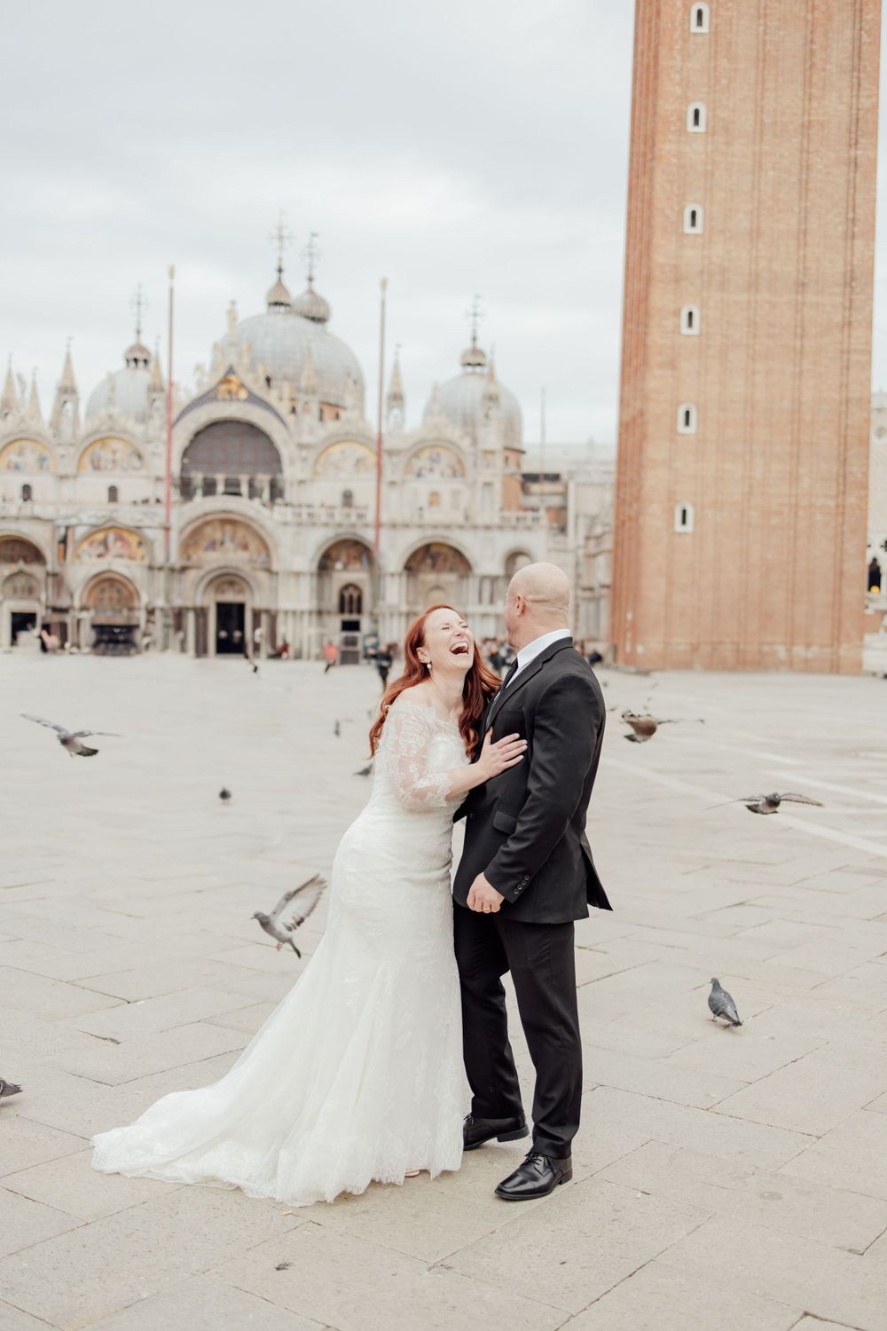 Elopement Photoshoot at Saint Marks Square in Venice, Italy- Destination Elopement in Venice Italy at Piazza San Marco
