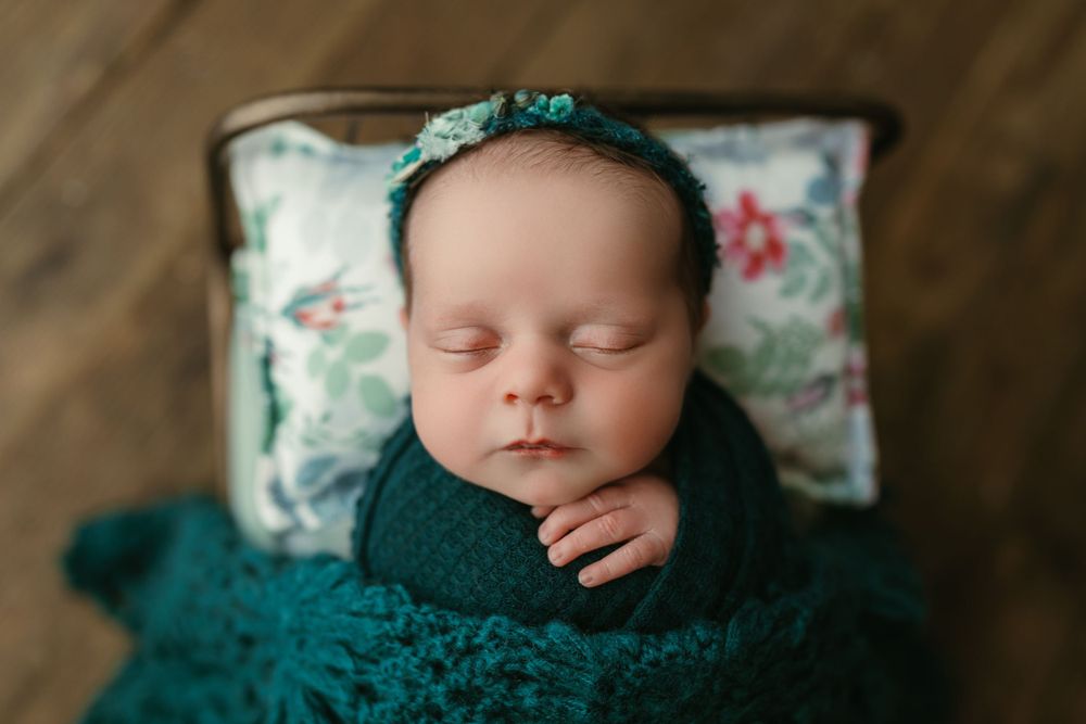 wrapped newborn session