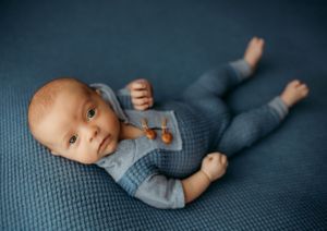 blue wide awake newborn