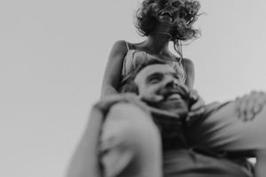 Porto wedding photographer capturing an intimate wedding couple in black and white