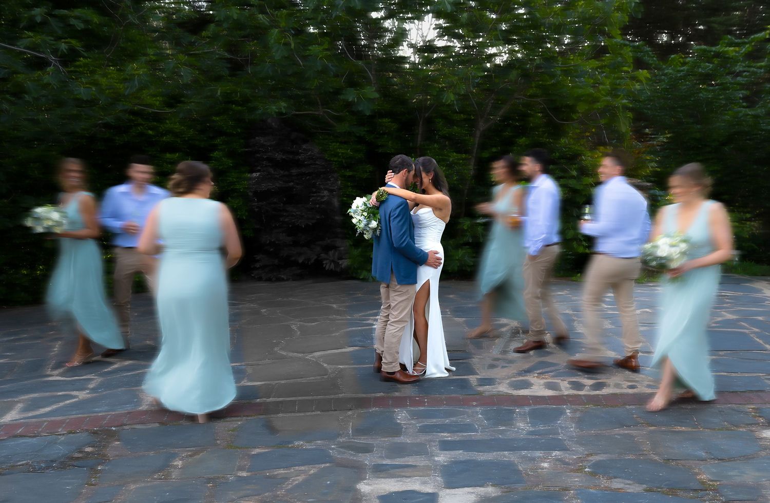 Motion blur photos of bridal party by Wollongong Wedding Photographer Serene Coleman at The Manor, SA