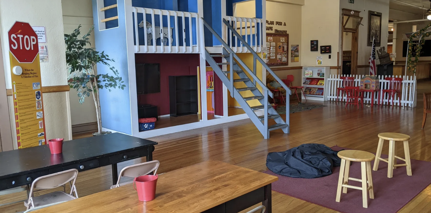 The play and safety class area in the Denver Firefighter's Museum