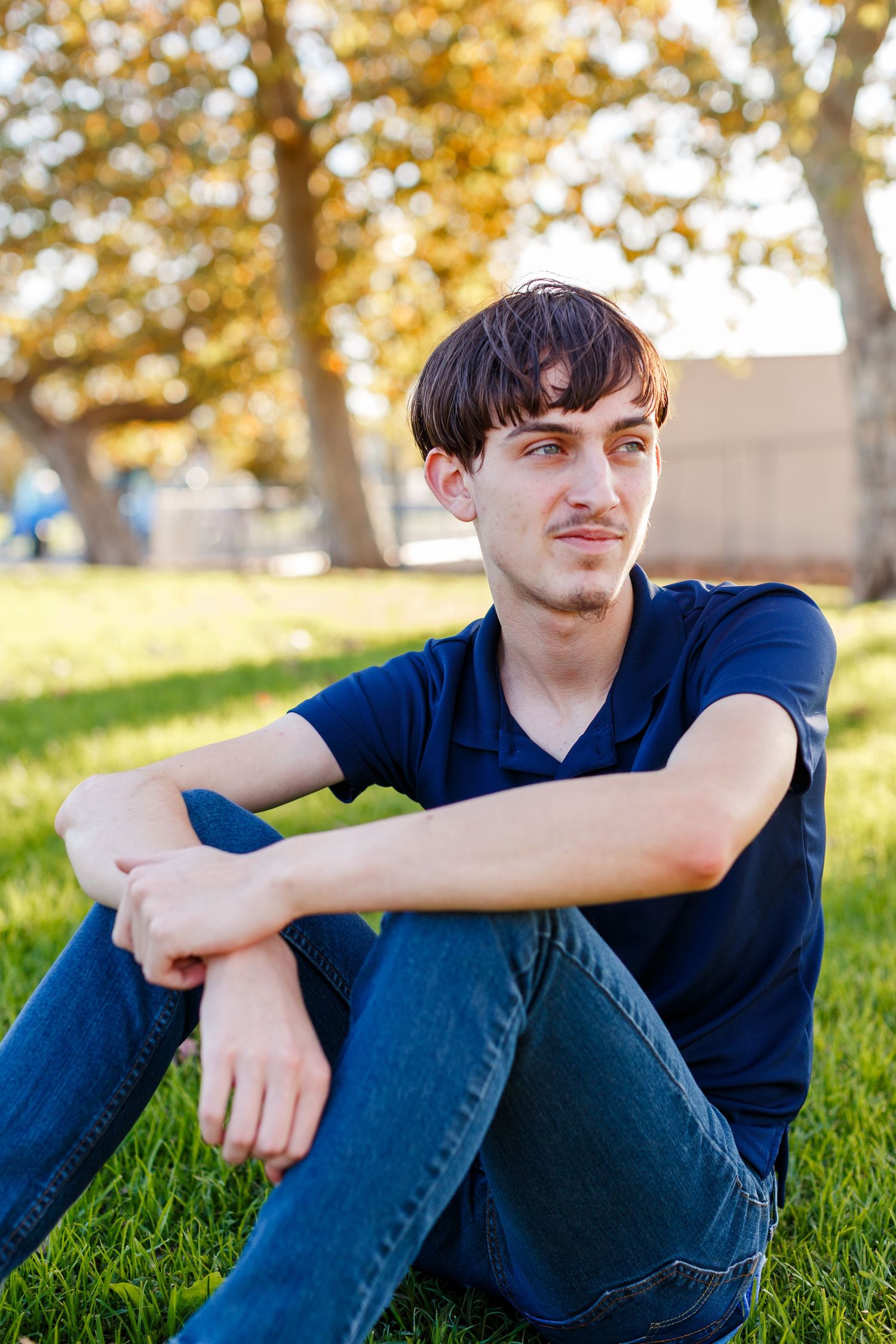 High school senior boy photo at a park in Oxnard, California.