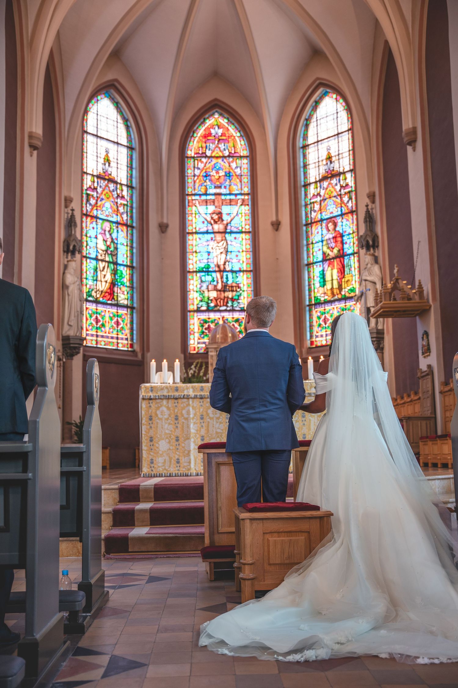 Wedding couple church
