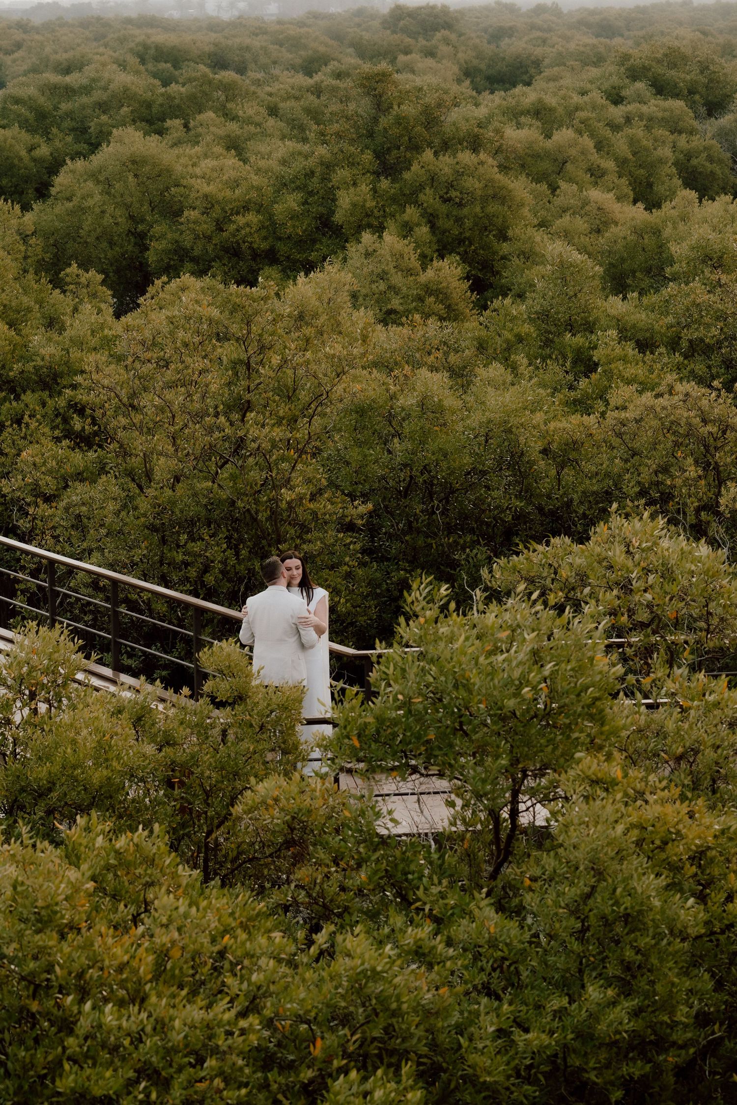 Destination wedding photography capturing couple surrounded by nature landscape