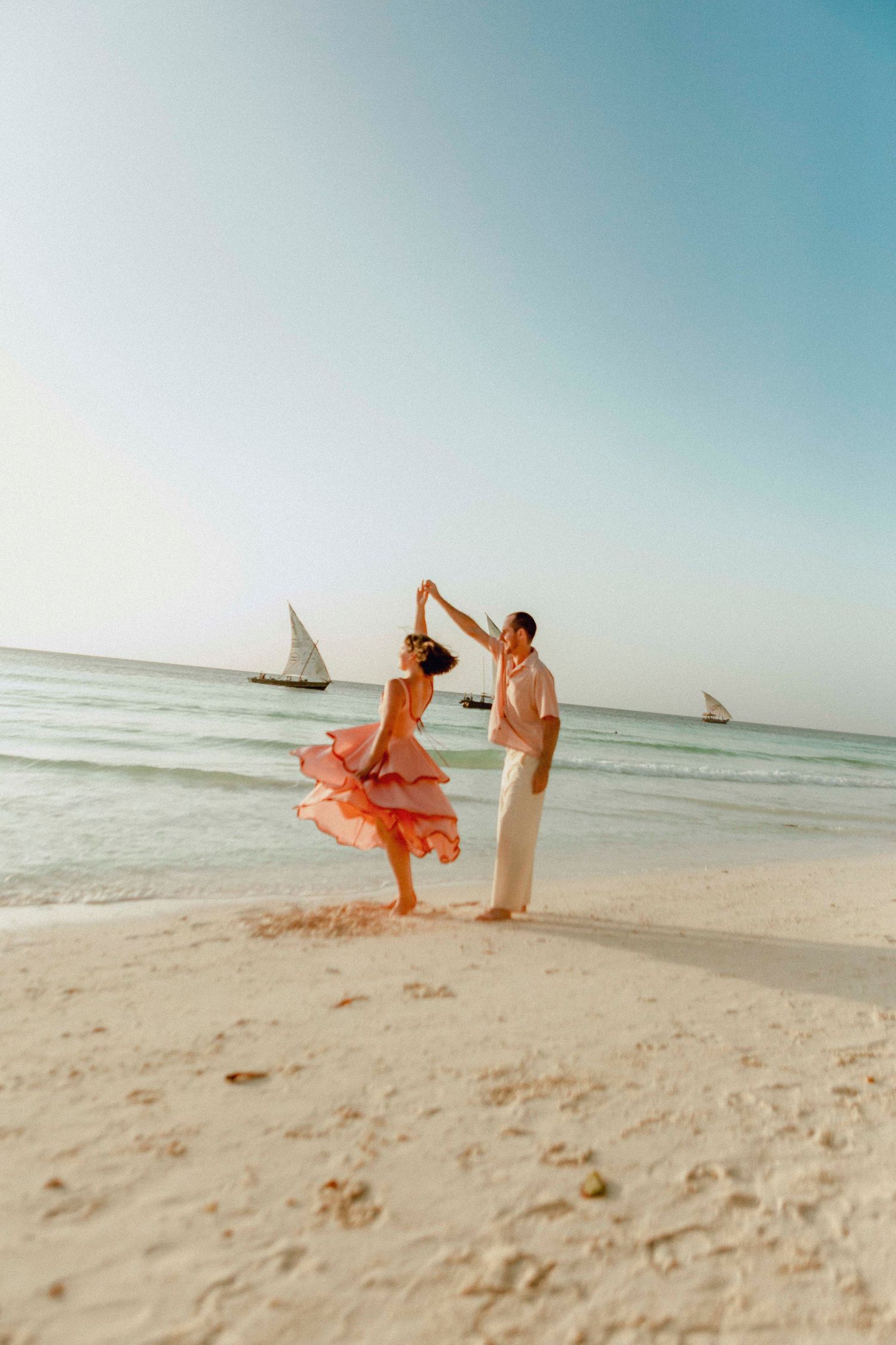 Romantic photoshoot by the ocean Nungwi Zanzibar