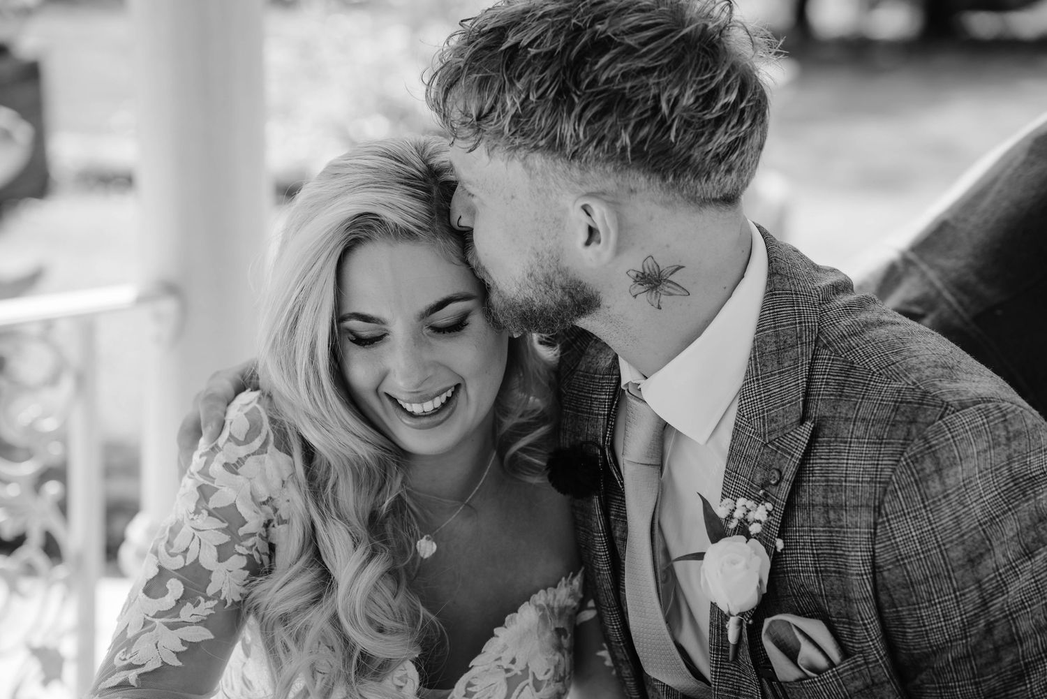 Cotswolds Wedding Photographer Zara Davis Photography Gloucestershire Eastington Park couple kissing after ceremony