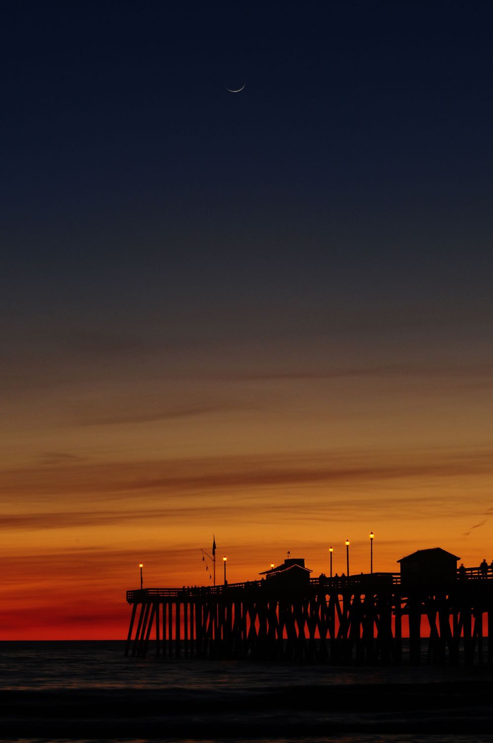 San Clemente pier California just before sunset
