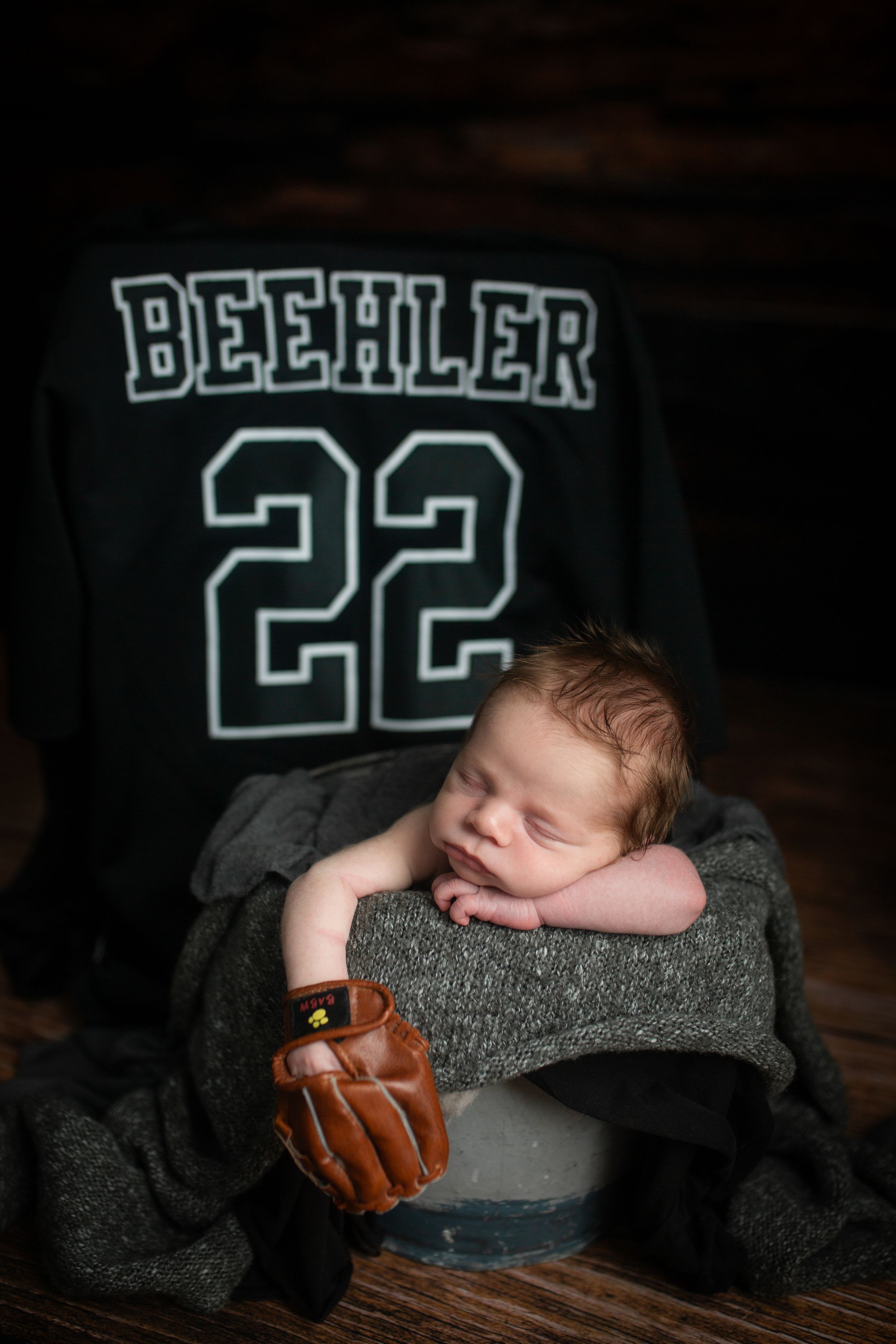 newborn boy baseball