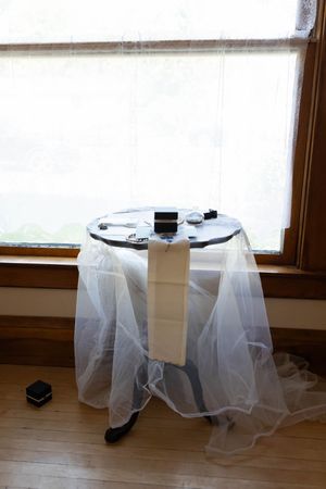 Hidden Gem wedding Meridian Idaho lay flat table