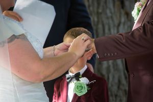 Hidden Gem wedding Meridian Idaho ring exchange
