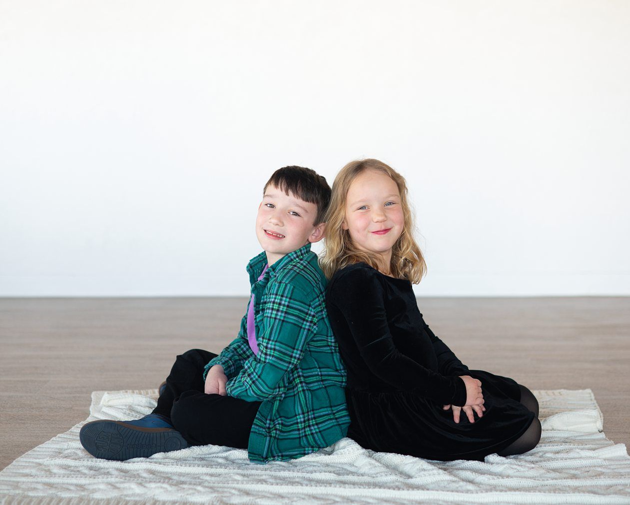 Family of 4 Portrait Session at Kristi Bray Photography Natural Light Studio in Bartlesville Oklahoma