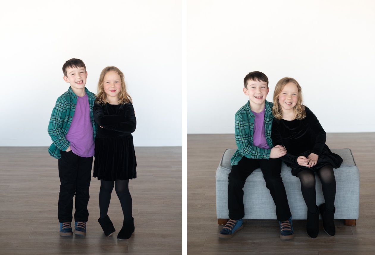 Family of 4 Portrait Session at Kristi Bray Photography Natural Light Studio in Bartlesville Oklahoma
