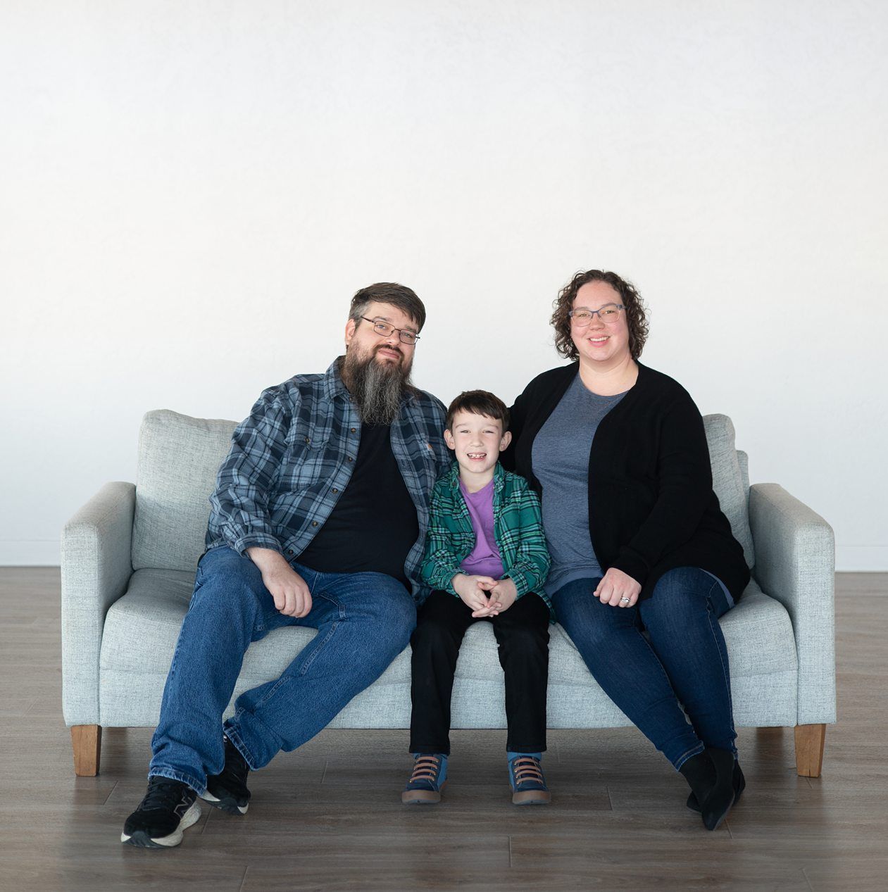 Family of 4 Portrait Session at Kristi Bray Photography Natural Light Studio in Bartlesville Oklahoma