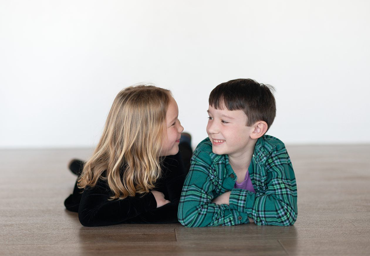 Family of 4 Portrait Session at Kristi Bray Photography Natural Light Studio in Bartlesville Oklahoma