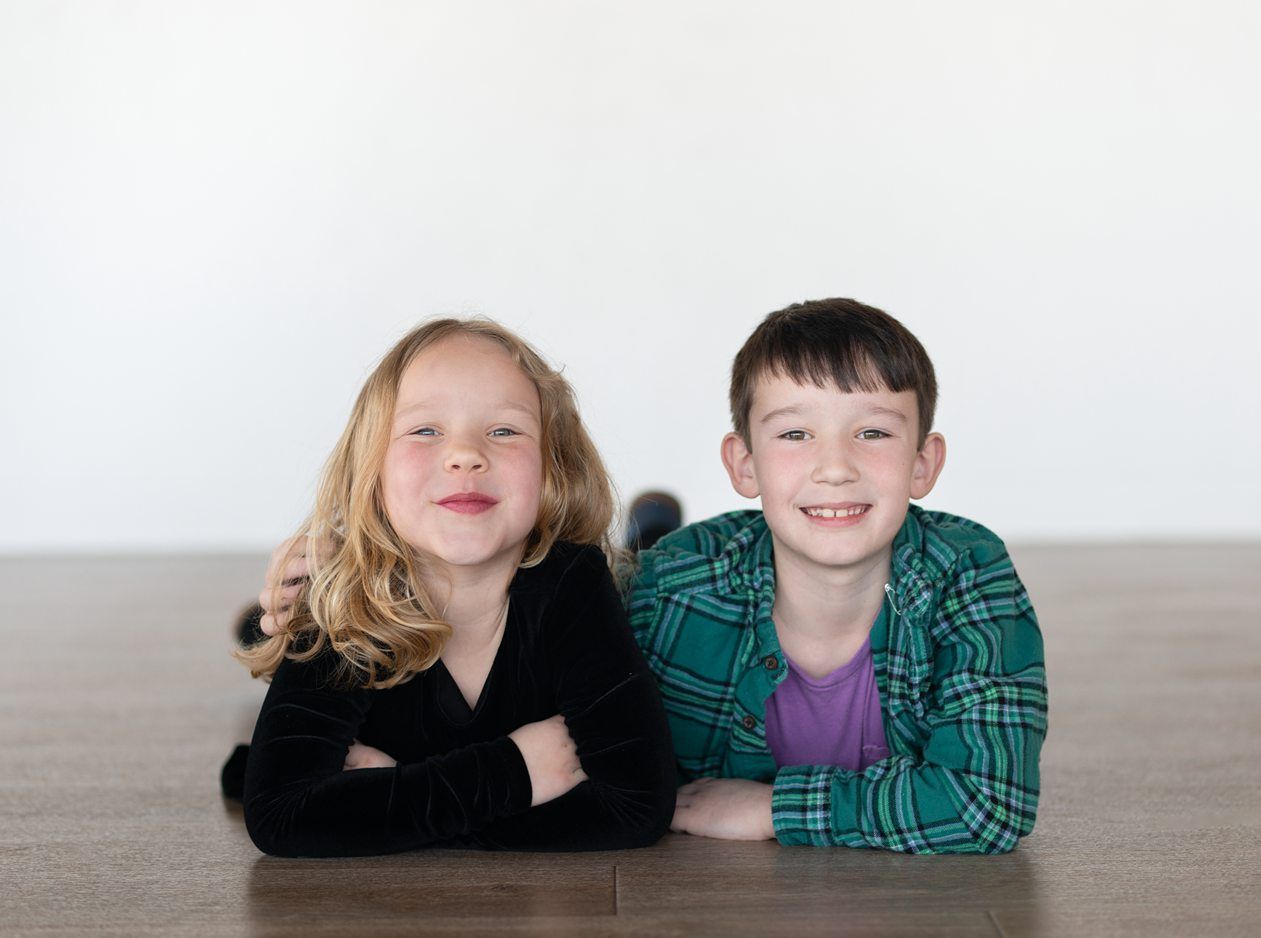 Family of 4 Portrait Session at Kristi Bray Photography Natural Light Studio in Bartlesville Oklahoma