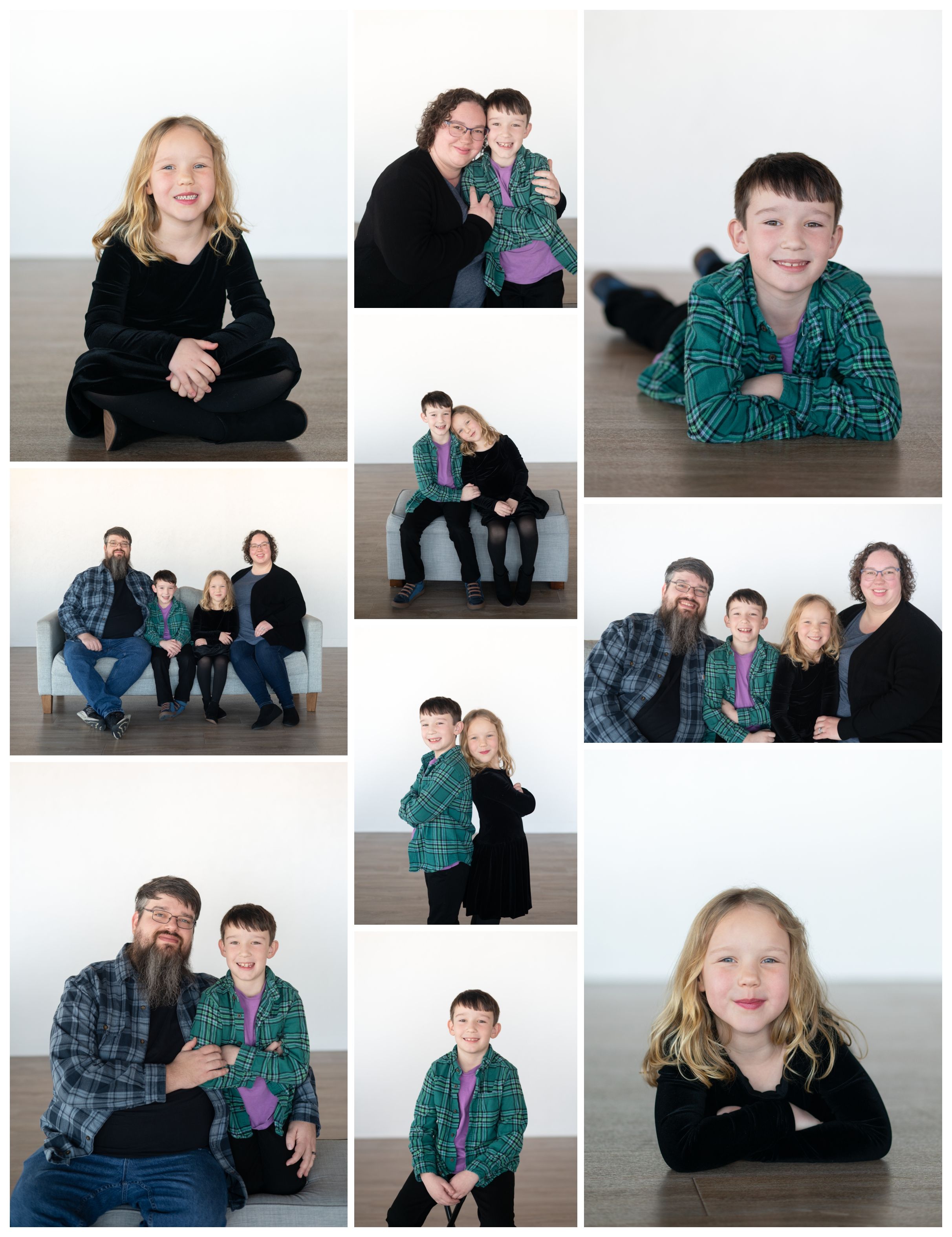 Family of 4 Portrait Session at Kristi Bray Photography Natural Light Studio in Bartlesville Oklahoma