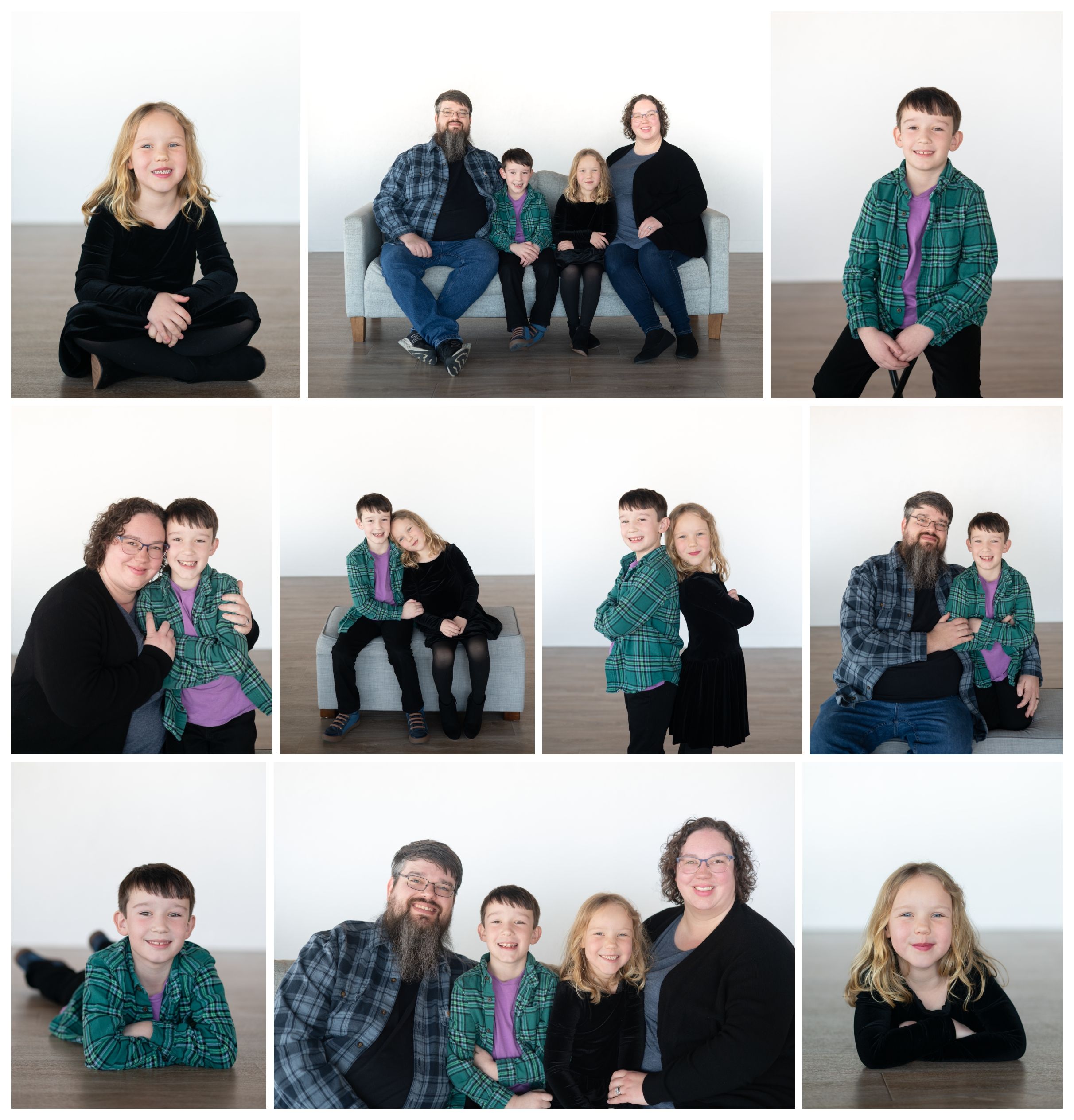 Family of 4 Portrait Session at Kristi Bray Photography Natural Light Studio in Bartlesville Oklahoma