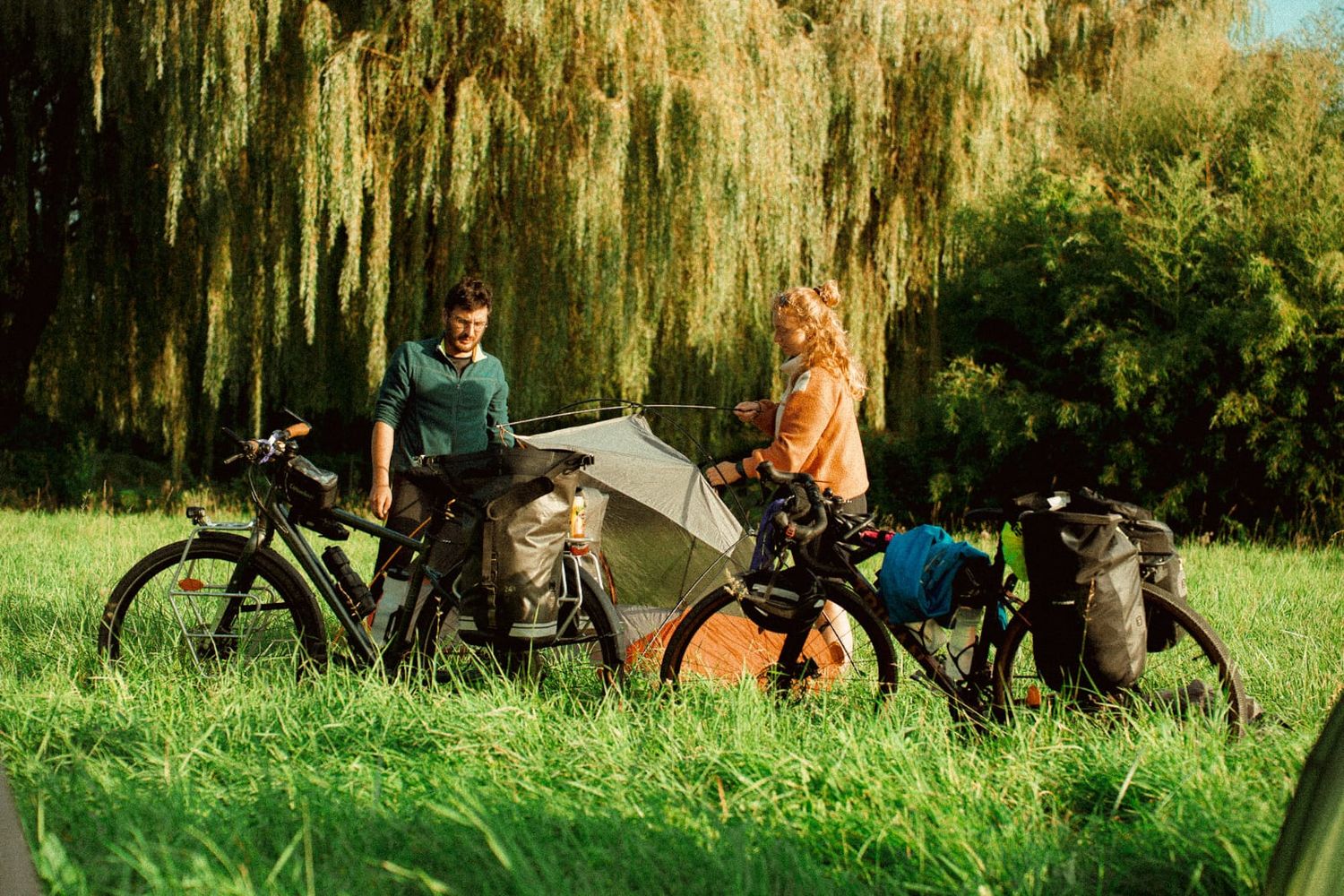 photo d'un bivouac pendant un bikepacking trip bivouak