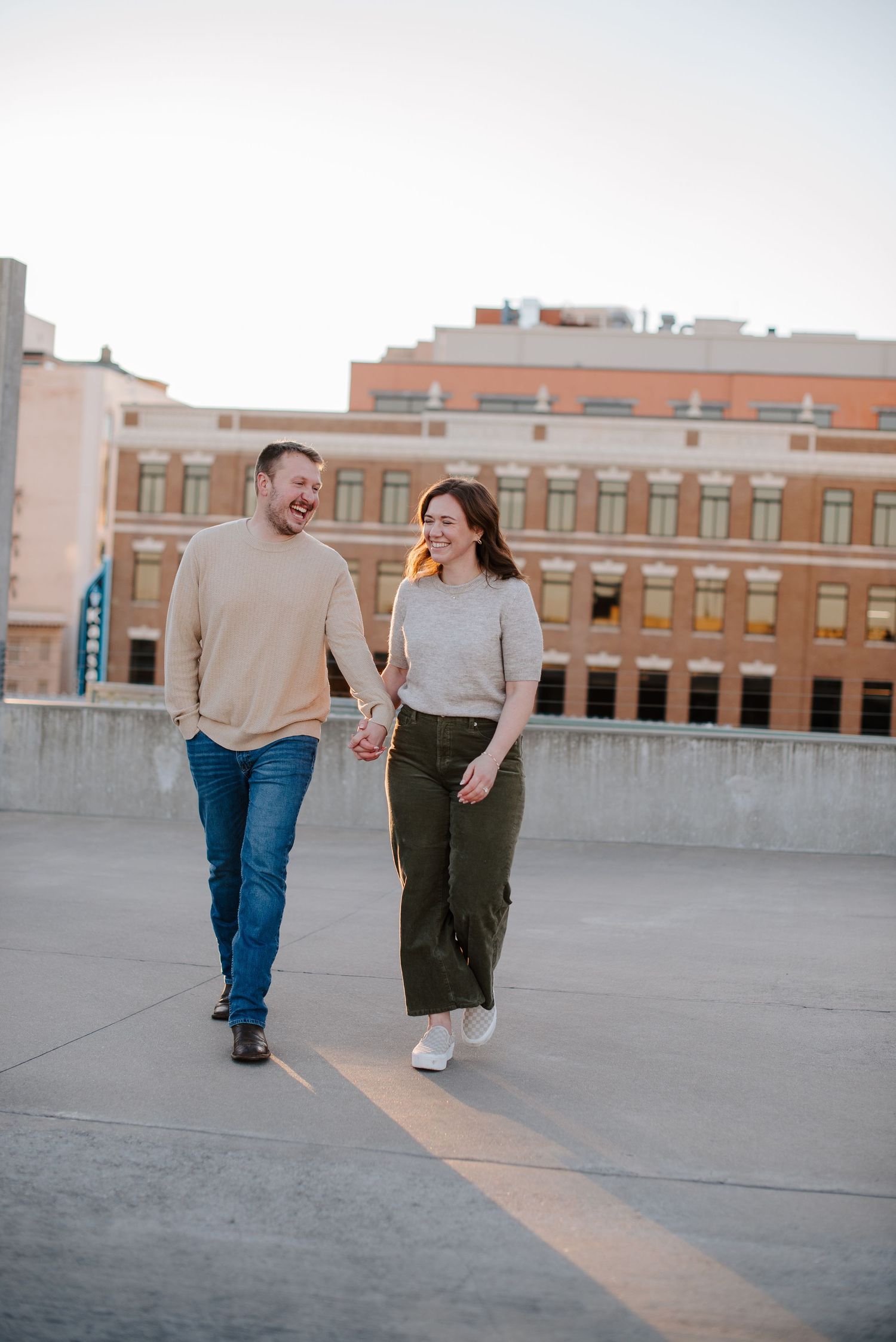Downtown city engagement session in Wichita, KS - engagement pictures by Jessica Nadine Photography