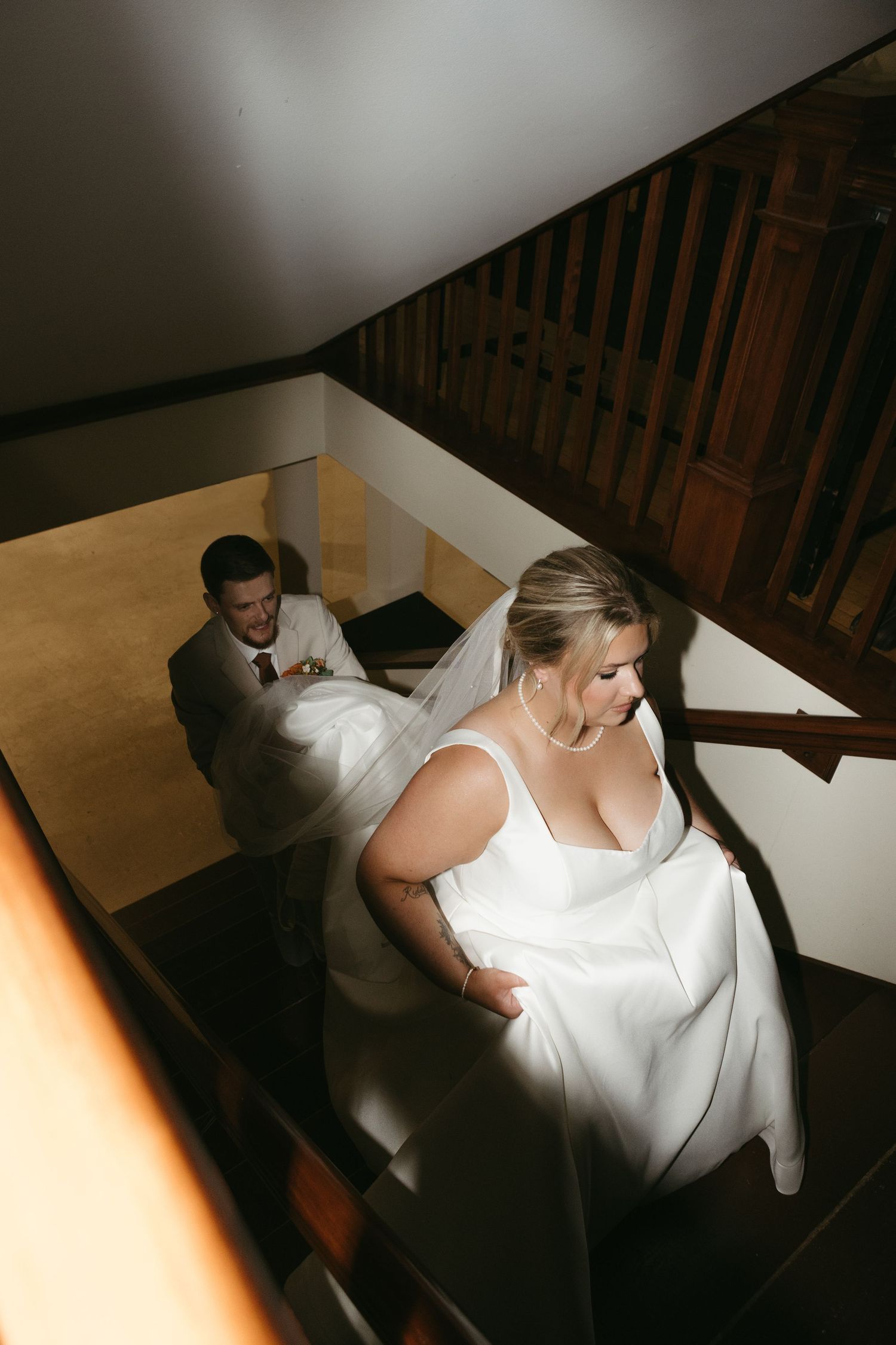 Bride and groom sharing a moment before their wedding ceremony.